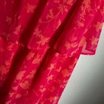 Amanda Uprichard  Pink Floral Tiered Midi Dress Photo 5