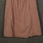Unif Plaid Cotton Mini Dress Burgundy Beige Check Spaghetti Strap Medium Photo 6