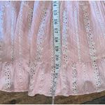 Angie  Pink Eyelet Tiered Mini Dress Boho Cutout Coquette Clean S Photo 5