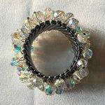 Vintage Aurora Borealis Cha Cha Expansion Stretch Bracelet Crystal AB Japan MCM Multiple Photo 2
