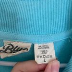 EUC Blue women’s‎ turquoise Delaware beach fleece lined quarter zip jacket large Photo 4