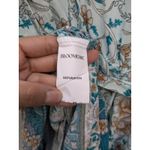 BloomChic Teal Boho Crossover Blouse Floral Peplum Tie Belt Hippie V Photo 12