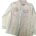 LOGO By Lori Goldstein LOGO by Lori Goldstein Denim Jacket Washed Out Light Pink Size 12 Photo 9