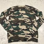 J Crew Teddie Camo Print Cotton Sweater Women's Size Small Crew Neck Casual Green Photo 5