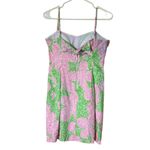 Lilly Pulitzer Hearts Above The Knee Green Pink Spaghetti Strap Mini Dress 2 Photo 2