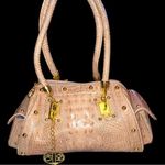 Calla brand beautiful tan faux croc satchel with gold hardware. New Photo 1