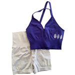 Free People Movement Good Karma Crop & Running Shorts Logo Size M/L Photo 0