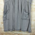 World Market Babydoll Dress Womens One Size Gray Short Sleeve Pockets Lagenlook Photo 4