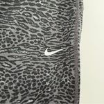 Nike  Dri Fit Mid‎ Rise Black & Gray Cheetah Print Cropped Leggings Sz M Photo 1