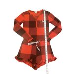 Victoria's Secret PINK Thermal Pajamas Small One Piece Romper Buffalo Check Red Photo 2