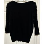 Iris Singer Collection‎ Black Long Sleeve Sweater with Button Detail Size 14 Photo 1