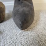 LAMB Gray Suede Scrunched Leather Stiletto Bootie Boots Size 8.5 Photo 3