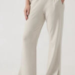 Athleta Womens Pants Beige Size Small Venice Flare Wide Leg Pant High Rise Nylon Photo 0