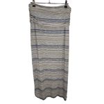 Max Studio Striped Maxi Skirt With Side Slit and Fold Over Waist Photo 4