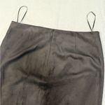 J. McLaughlin  Faux Suede Stretch Pencil Skirt Black Back Zip Classic Line Size 2 Photo 4