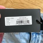 Paige  - Cindy Raw Hem Indigo Velvet Rose High Rise Jeans Ultra Skinny Photo 3