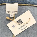 Skylar + Madison Skylar Madison Medium Wash Denim Cut Off Button Pinafore Dress Overall NWT Small Photo 6