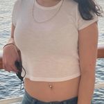 Aerie Waffle T-Shirt Cropped Top White Photo 0