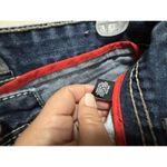 BLACK Medium Wash‎ Bootcut Blue Jeans Denim Pocket Stitching Size 28x30 Photo 4