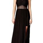 Material Girl Red Maxi dress Layered Mini Skirt Sleeveless womens junior size S Photo 1