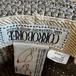 CORROBOREE Australia‎ Natural Woven Wide Brim Floppy Sun Raffia Hat Foldable Med Tan Photo 6