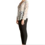 Philosophy Long Sleeve Lightweight Semi Sheer Floral V-Neck Blouse Size XS Photo 8