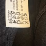 ZARA Maxi Ruched Waist V-Neck Knit Dress Shoulder Pads Black S Goth Emo Witchy Photo 8