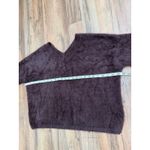 POL NEW Brown Fuzzy Eyelash Knit V-Neck Sweater Pullover Size S Photo 5