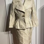 Sable Et Or Brocade Jacquard Suit FRENCH FASHION Vintage 1960s 60s Fitted Parisian Style Classic Mugler High Couture Vintage Photo 0
