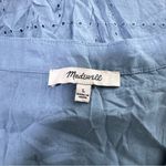 Madewell Eyelet Button-Front V-Neck Mini Dress Large Blue Photo 8