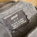 Aerie Charcoal Gray Oversized Mock Neck Sweater Pockets Small Photo 3