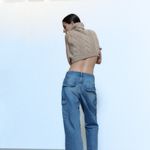 ZARA  High Waist Cargo Jean Photo 6