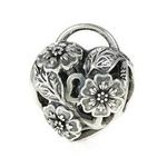 Pandora Floral Heart Padlock Charm Photo 0