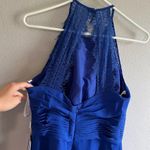 JJ's House [JJ’s House] NWT Royal Blue Halter Lace Detail Dress- US 10 Photo 6