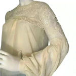 Altar'd State  women's size S White Crochet Long Sleeve Top.  D38 Photo 1