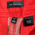 The Limited  Printed Herringbone Knit Ankle Crop Pants Coral Red Size 4 Photo 7
