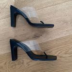 Raye  - Ria Slip On Mules Sandals in Clear & Black Photo 1