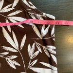 Chico's  2 Sleeveless Leaf Print Brown Maxi Dress‎ Size Large Stretch Travel Knit Photo 6