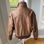 Vintage 80s Adventure Bound Distressed Brown Leather Bomber Jacket Size Medium Photo 3