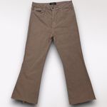 Just Black Denim Flared Brown Jeans Distressed Raw Hem 31 Women's Pants Casual Photo 1