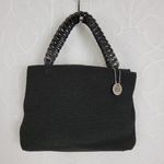 The Sak Womens Shoulder Bag One Size Black Double Leather Handle Crocheted Purse Photo 7