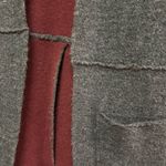 Renee C  Anthropology long warm charcoal burgundy vest S Photo 2