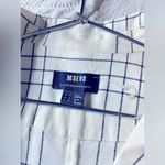 NWT Maeve Plaid Long Linen Vest Size 12 Ivory Black Anthropologie Photo 7