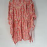 Talbots X Cabana Life Printed Oversized Swim Coverup with Tassels Pink Photo 4