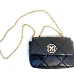 Badgley Mischka Black Quilted Faux Leather Crossbody Shoulder Bag Purse Photo 0