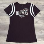 NFL Team Apparel  Brown & White Cleveland Browns Football Women's Tee Size Medium Photo 1