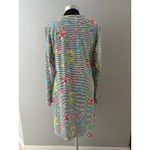 IBKUL Dress Size L Blue White Stripe Floral Mesh Sleeve Golf Fish Beach UPF Size L Photo 5