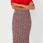 Ann Taylor Red Black White Tweed Sweater Midi Skirt Womens Size XLP NWT Photo 8