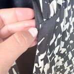 Reiss Black & White Patterned Silk Satin Layered Cocktail Dress Photo 9