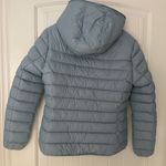 SAVE THE DUCK Light Blue Hooded Puffer Jacket Size XS Photo 4
